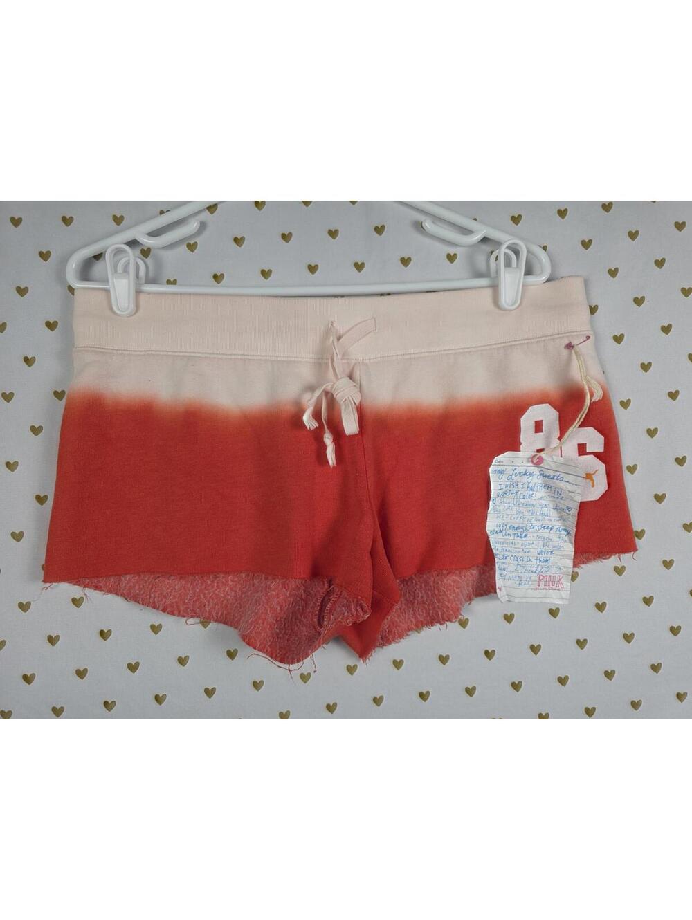 Victorias Secret PINK RARE NEW Sweat Shorts Gradient Sweats TAG Logo Butt MEDIUM
